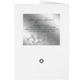 サロンのパンフレットの美しいのメーキャップアーティストの美容師 (裏面)