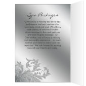 サロンのパンフレットの美しいのメーキャップアーティストの美容師 (内側 (左))