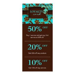 サロンのマーケティングはエレガントな茶色がかった鋼色の花柄を梳きま ラックカード