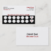 サロンのロイヤリティの名刺のパンチカード ロイヤリティカード (正面/裏面)