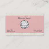 サロンのロイヤリティの名刺のパンチカード ロイヤリティカード (正面)