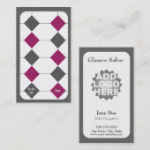 サロンのロイヤリティの名刺のパンチカード ロイヤリティカード (正面/裏面)