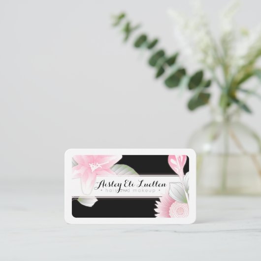 サロンのヴィンテージの花のロイヤリティのパンチカード ロイヤリティカード (スタンド正面)