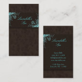 サロンの名刺のスパによっては茶色がかった鋼色が開花します 名刺 (正面/裏面)