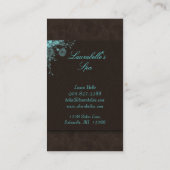 サロンの名刺のスパによっては茶色がかった鋼色が開花します 名刺 (裏面)