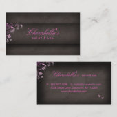 サロンの名刺のスパの蝶ピンク 名刺 (正面/裏面)