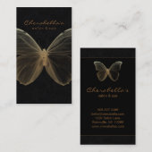 サロンの名刺のスパの蝶金ゴールド 名刺 (正面/裏面)