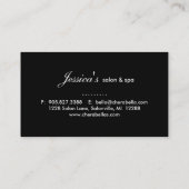 サロンの名刺の蝶女性のカラフル 名刺 (裏面)