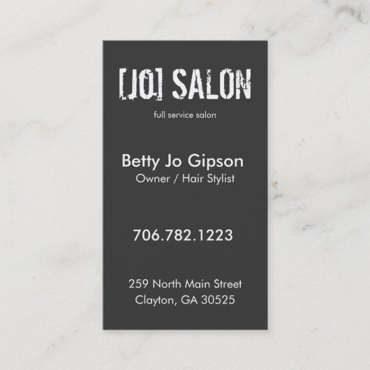 サロンの所有者のスタイリスト 名刺 (正面)