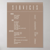 サロンの料金 ポスター (正面)