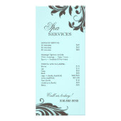 サロンの棚カードスパの葉花の茶色がかった鋼色 ラックカード (裏面)