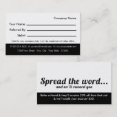 サロンの紹介の名刺 紹介カード (正面/裏面)