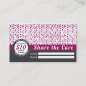 サロンの紹介の名刺 紹介カード (裏面)