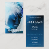 サロンの美容師の名刺のテンプレート 名刺 (正面/裏面)