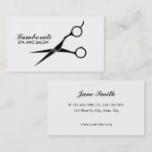 サロンの美容師の美容院の専門の白 名刺 (正面/裏面)