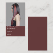 サロンの美容師ファンキーな色カード 名刺 (正面/裏面)