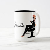 サロンの美容師2 Tone15ozのコーヒー・マグ ツートーンマグカップ (正面右)