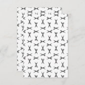 サロンはさみバーバーカスタムショップの背景色 サンキューカード (正面/裏面)