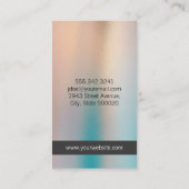 サロンはさみ|ガラスの背景 名刺 (裏面)