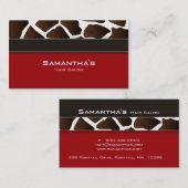 サロンはっきりしたスパ名刺トレンディーキリンレッド 名刺 (正面/裏面)