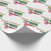 サロンまたはスタイリストのクリスマス ラッピングペーパー (角)