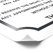 サロンまたはスパのキャンセルポリシーポスター フォトプリント            (角)