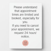 サロンまたはスパ フォトプラーク (正面)