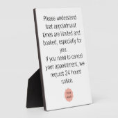 サロンまたはスパ フォトプラーク (側面)