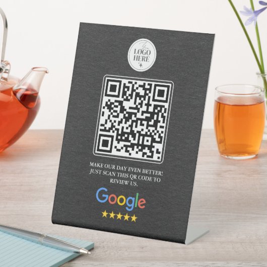 サロンやマツエクスタジオ向けGoogleレビューQRコードサイン 台座サイン (インサイチュ)