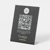 サロンやマツエクスタジオ向けGoogleレビューQRコードサイン 台座サイン (正面)