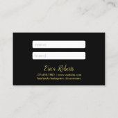 サロンを滴らせる紹介カード|モダンの金ゴールド 紹介カード (裏面)