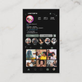 サロンインスタグラムセージグリーン |ソーシャルメディアQRコード 名刺 (正面)