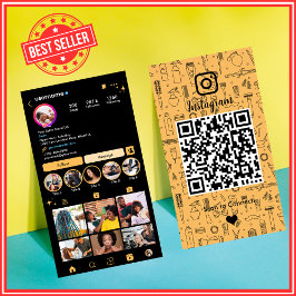 サロンインスタグラムピーチ |ソーシャルメディアQRコード 名刺