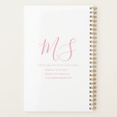 サロンウーマンブラウンヘアフェイク金ゴールドグリッター美しい プランナー手帳 (裏面)