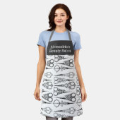 サロンエプロンはさみカスタムサロン名 エプロン (着用した状態)