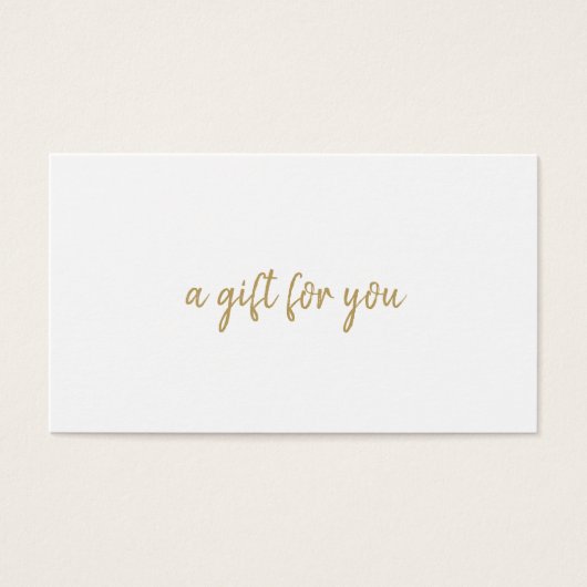 サロンエレガント金ゴールドギフト券 (正面)