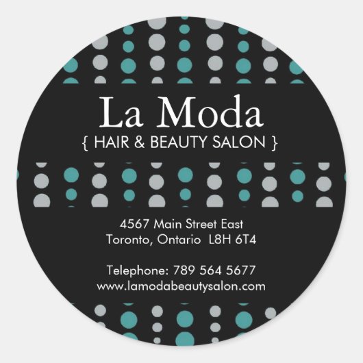 サロンカスタムシール ラウンドシール (正面)