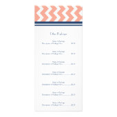 サロンカスタムラックカードコーラルブルーシェブロン ラックカード (裏面)