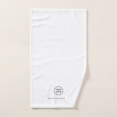サロンカスタム会社ロゴホワイト バスタオルセット (ハンドタオル)