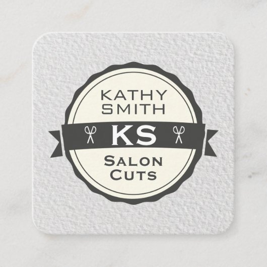 サロンカット |美容師 スクエア名刺 (正面)
