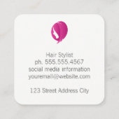 サロンカット |美容師 スクエア名刺 (裏面)