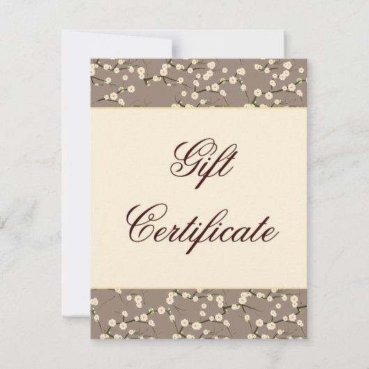 サロンギフトカードさくらんぼブロッサムフローラクリーム (正面)