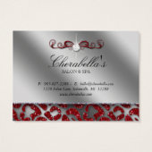 サロンギフトカードジュエリーゼブラクリスマスレッドシルバー (裏面)