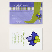 サロンギフトカードスパクリスマスホリーグリーンパープルブーツ (正面&裏面)