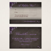 サロンギフトカードスパバタフライパープル (正面&裏面)