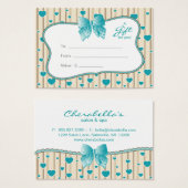 サロンギフトカードスパバレンタインズデイブルーハート (正面&裏面)