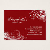 サロンギフトカードスパフローラ渦巻き赤白 (裏面)