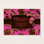 サロンギフトカードスパ金ゴールドフローラピンクブラウン (裏面)