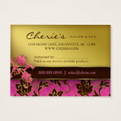 サロンギフトカードスパ金ゴールドフローラピンクブラウン$50 (裏面)