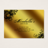 サロンギフトカードスパ金ゴールドフローラ蝶 (裏面)